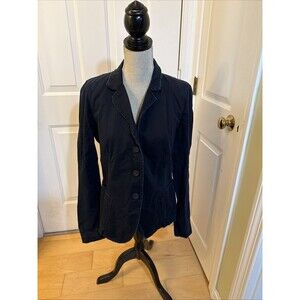 DISTRESSED COTTON CHORE COAT J Crew Navy Blue Tall Size XL Blazer Women’s
